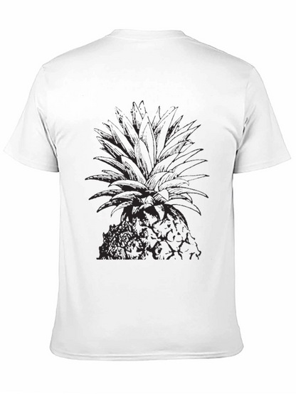 Mens Black Pineapple Graphic Tee