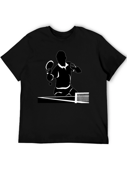 Table Tennis Player Graphic Tee - Black