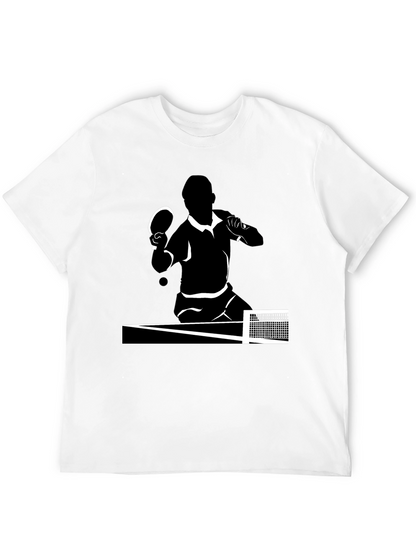 Table Tennis Player Graphic Tee - Black