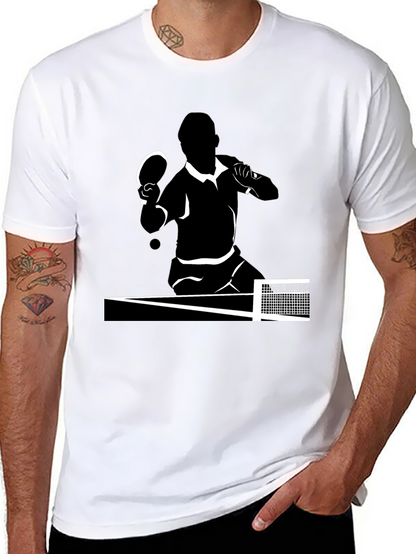 Table Tennis Player Graphic Tee - Black