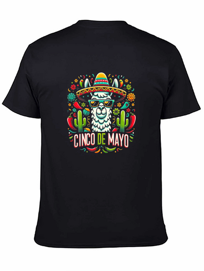 Cinco de Mayo Llama Graphic Tee - Black