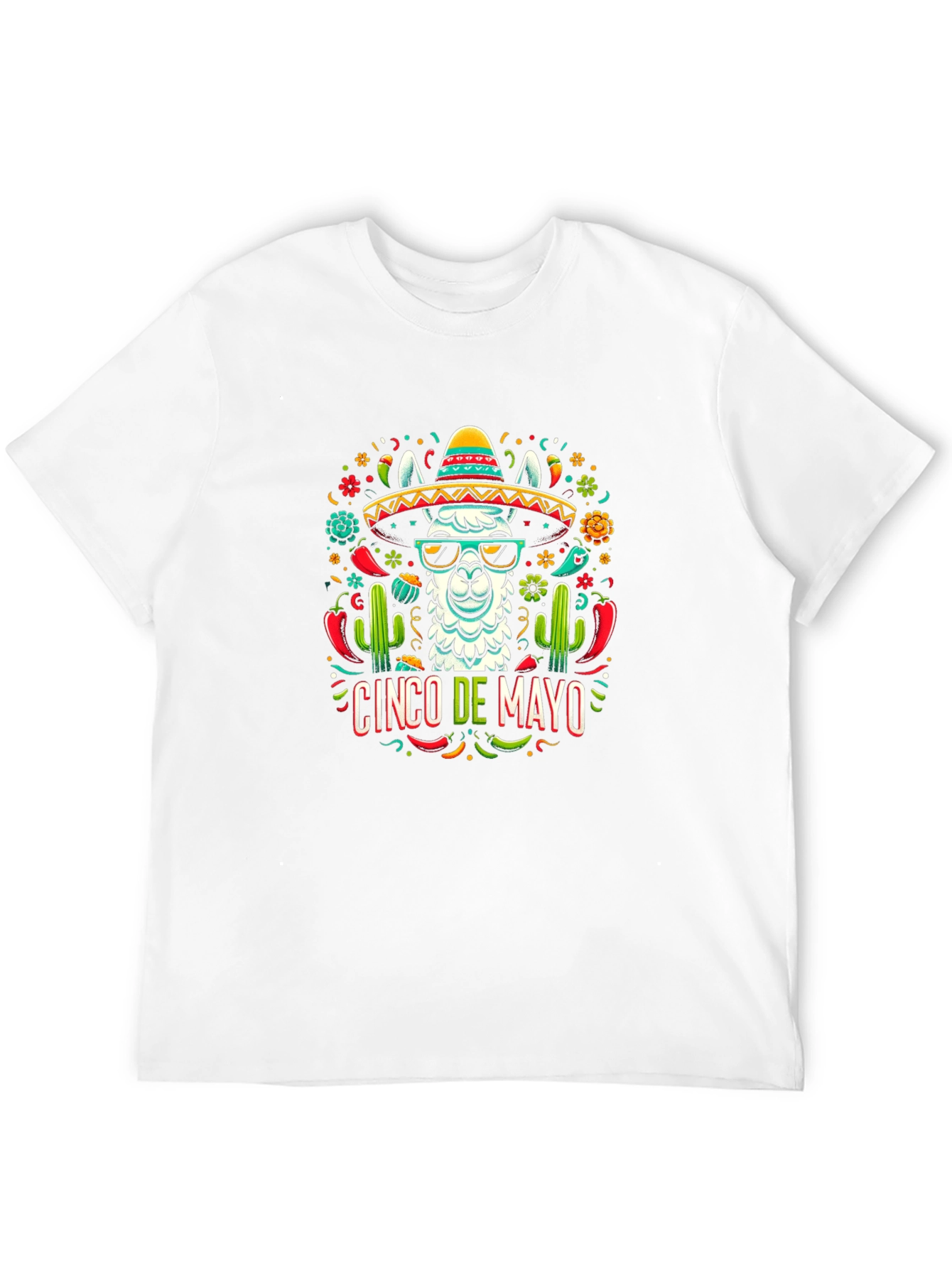 Cinco de Mayo Llama Graphic Tee - Black