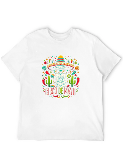 Cinco de Mayo Llama Graphic Tee - Black
