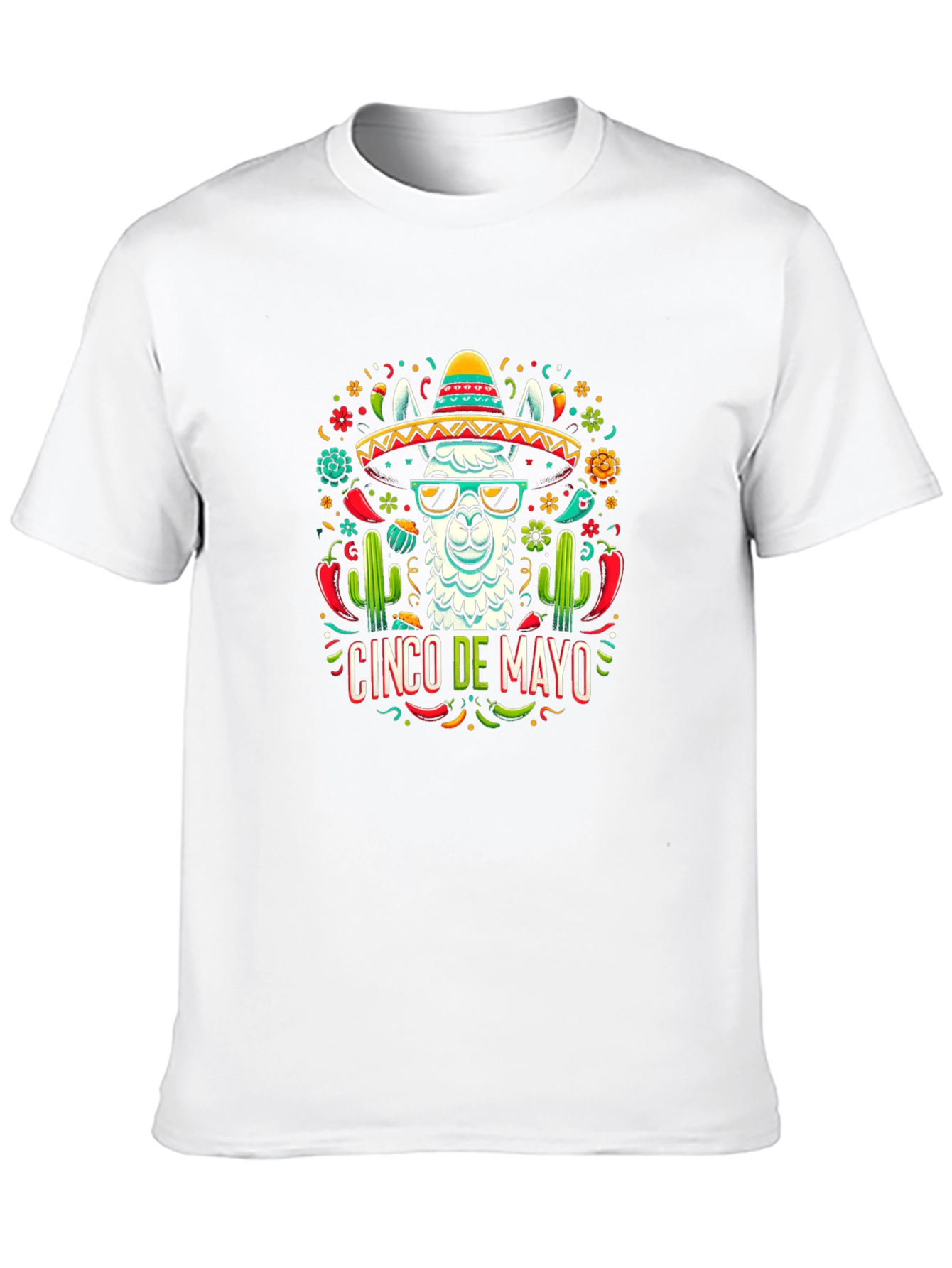 Cinco de Mayo Llama Graphic Tee - Black