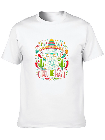 Cinco de Mayo Llama Graphic Tee - Black