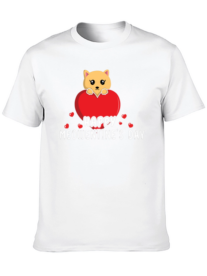 Happy Meowentines Day Black T-Shirt