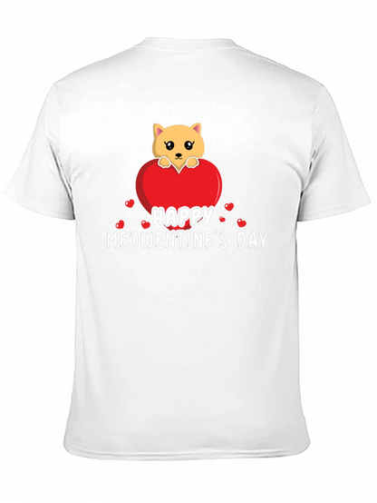 Happy Meowentines Day Black T-Shirt