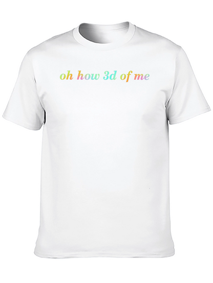 Oh How 3d Of Me Graphic Tee - Black