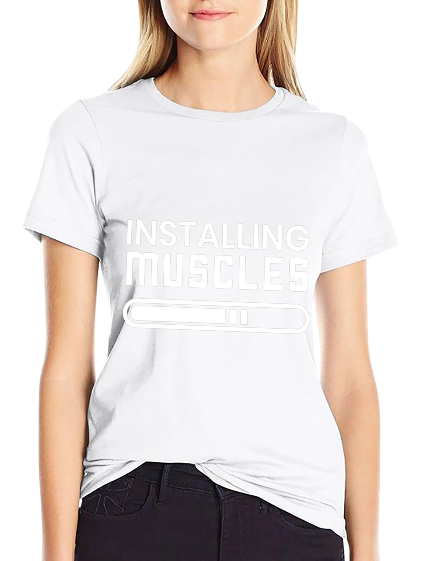 Installing Muscles T-Shirt - Gym Humor Tee