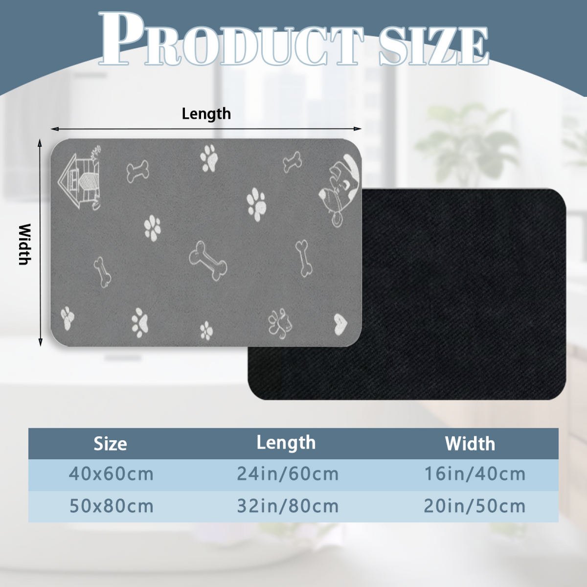 Dog Paw Bone Sketch£üCute Dog Paw & Bone Sketch Diatomite Mat, Pet Family Absorbent Non?Slip Entry Bathroom Floor Rug