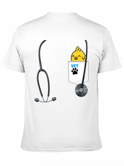 Vet Chick T-Shirt with Stethoscope Design