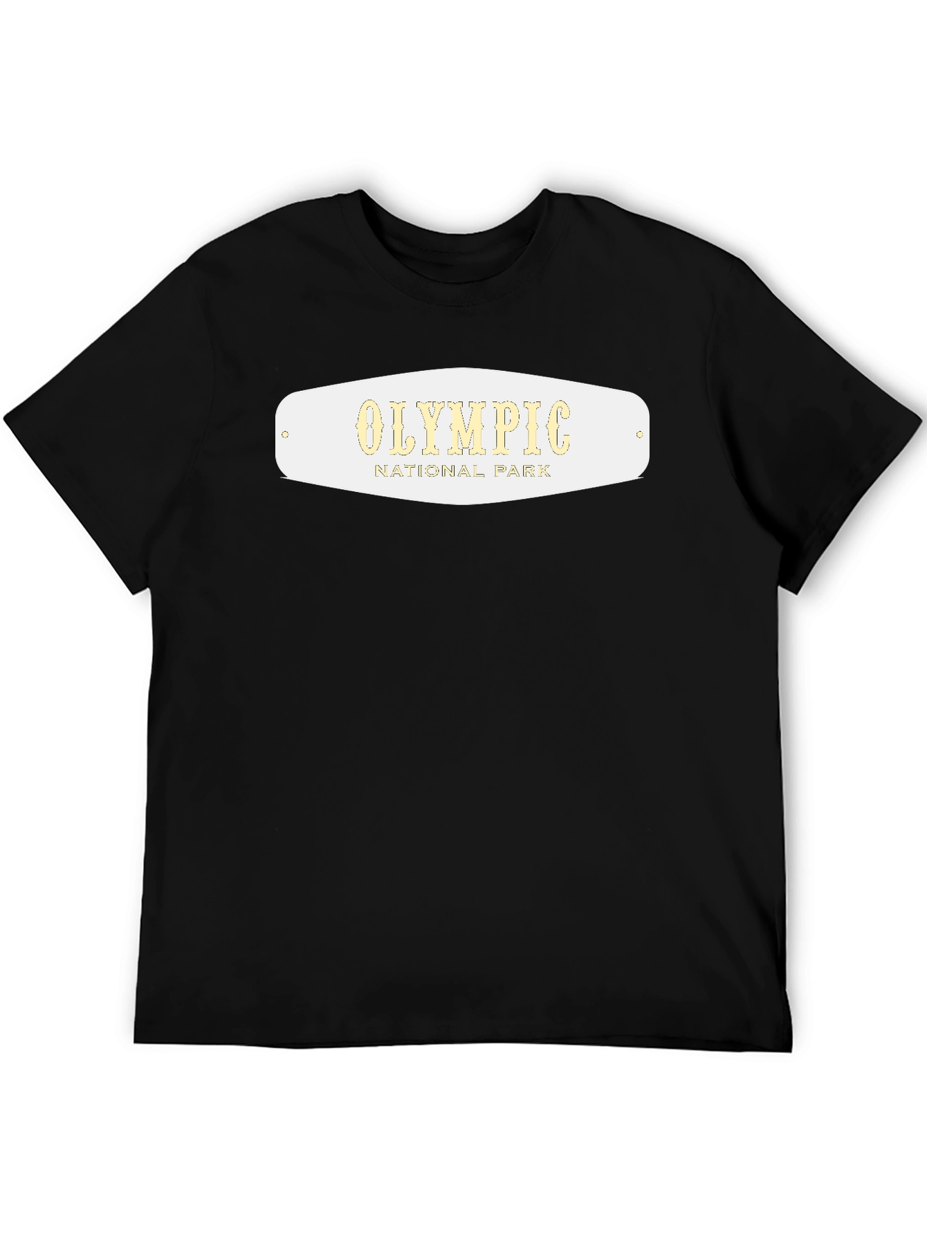 Olympic National Park Graphic Tee - Black Cotton T-Shirt
