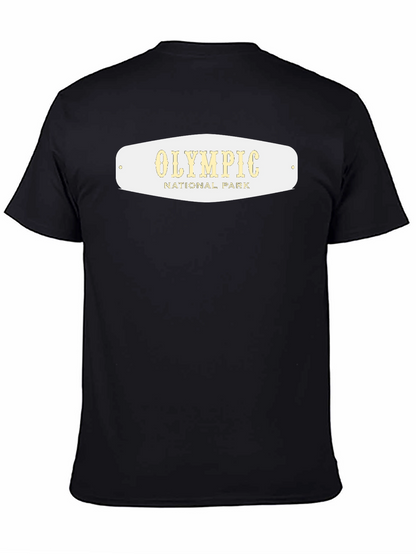 Olympic National Park Graphic Tee - Black Cotton T-Shirt
