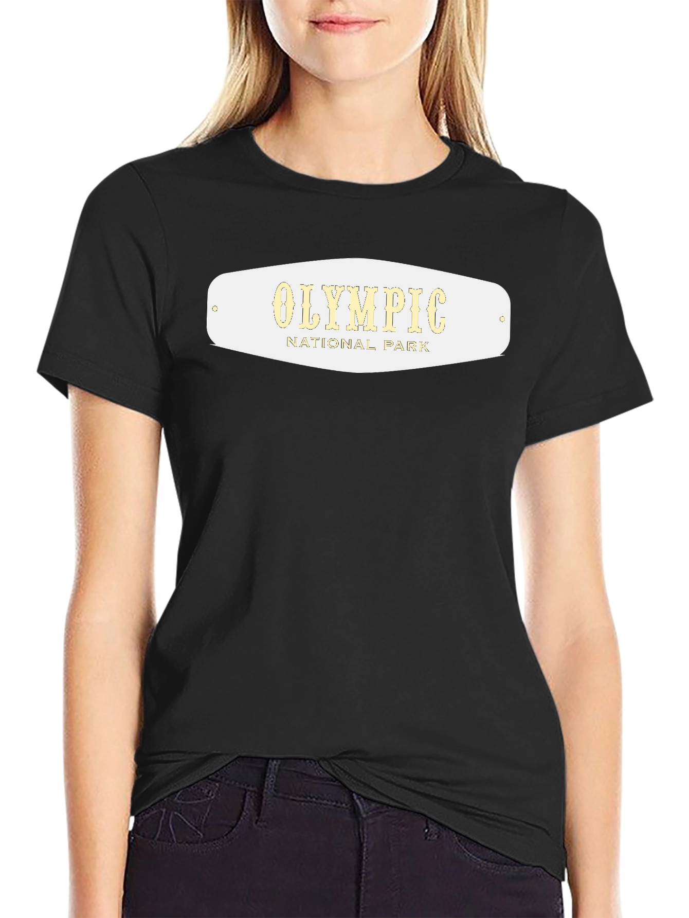 Olympic National Park Graphic Tee - Black Cotton T-Shirt
