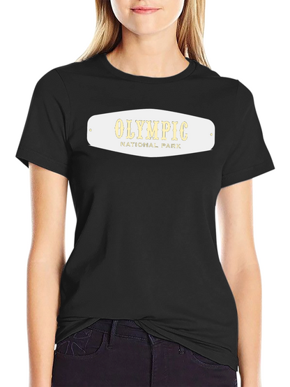 Olympic National Park Graphic Tee - Black Cotton T-Shirt