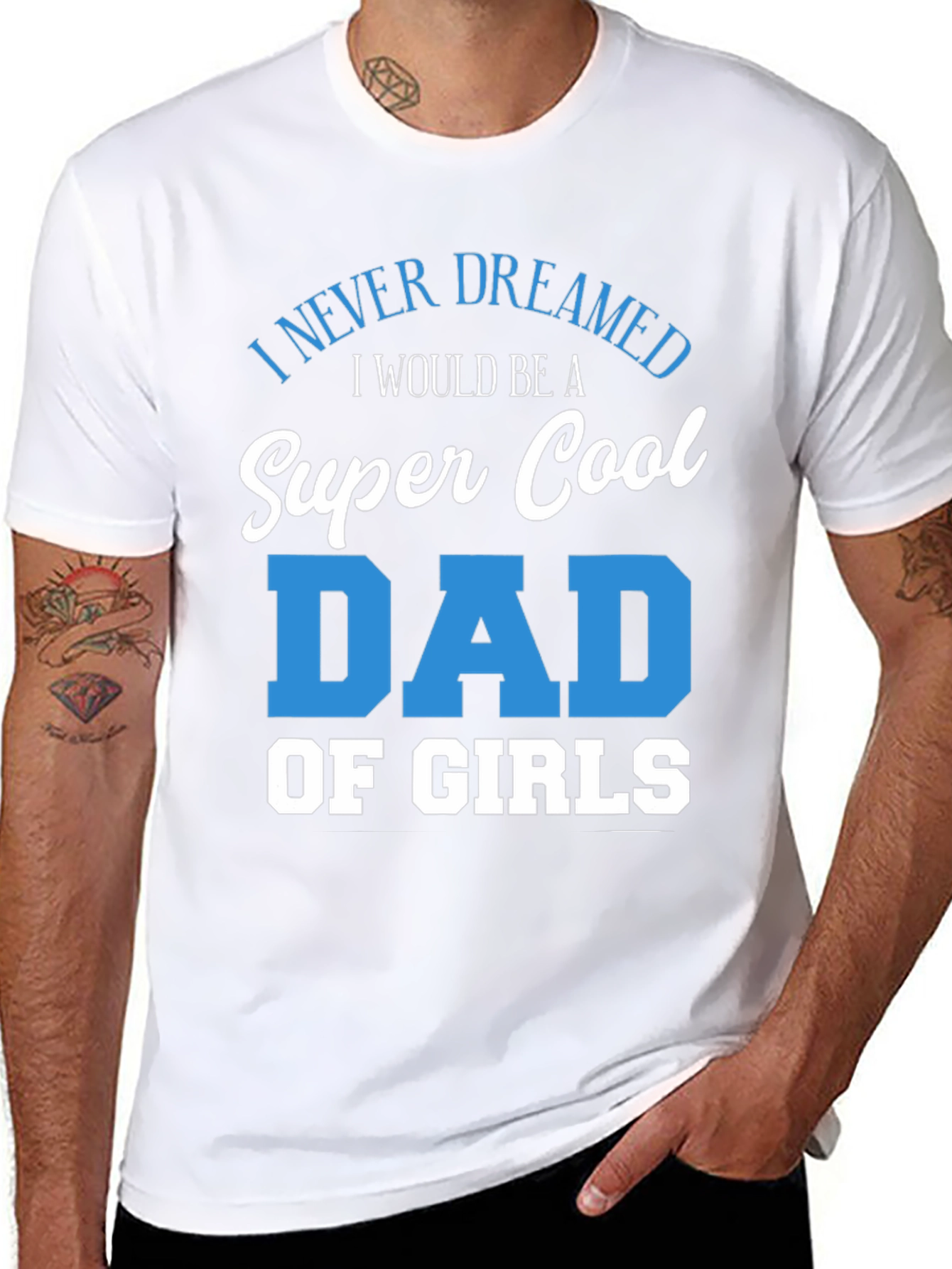 Super Cool Dad of Girls T-Shirt