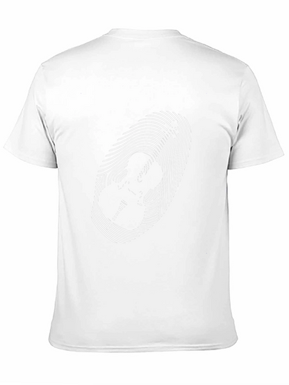 Musical Fingerprint Graphic Tee - Black