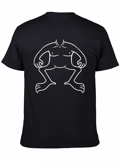 Funny Cartoon Figure Black T-Shirt
