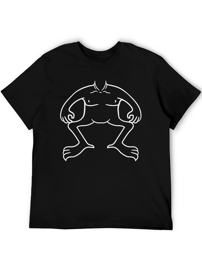 Funny Cartoon Figure Black T-Shirt