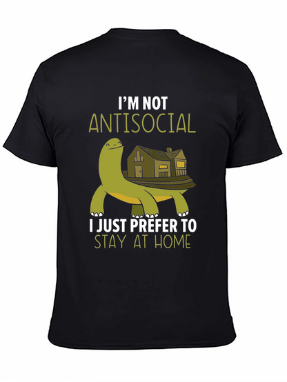 Im Not Antisocial T-Shirt - Stay Home Turtle Tee