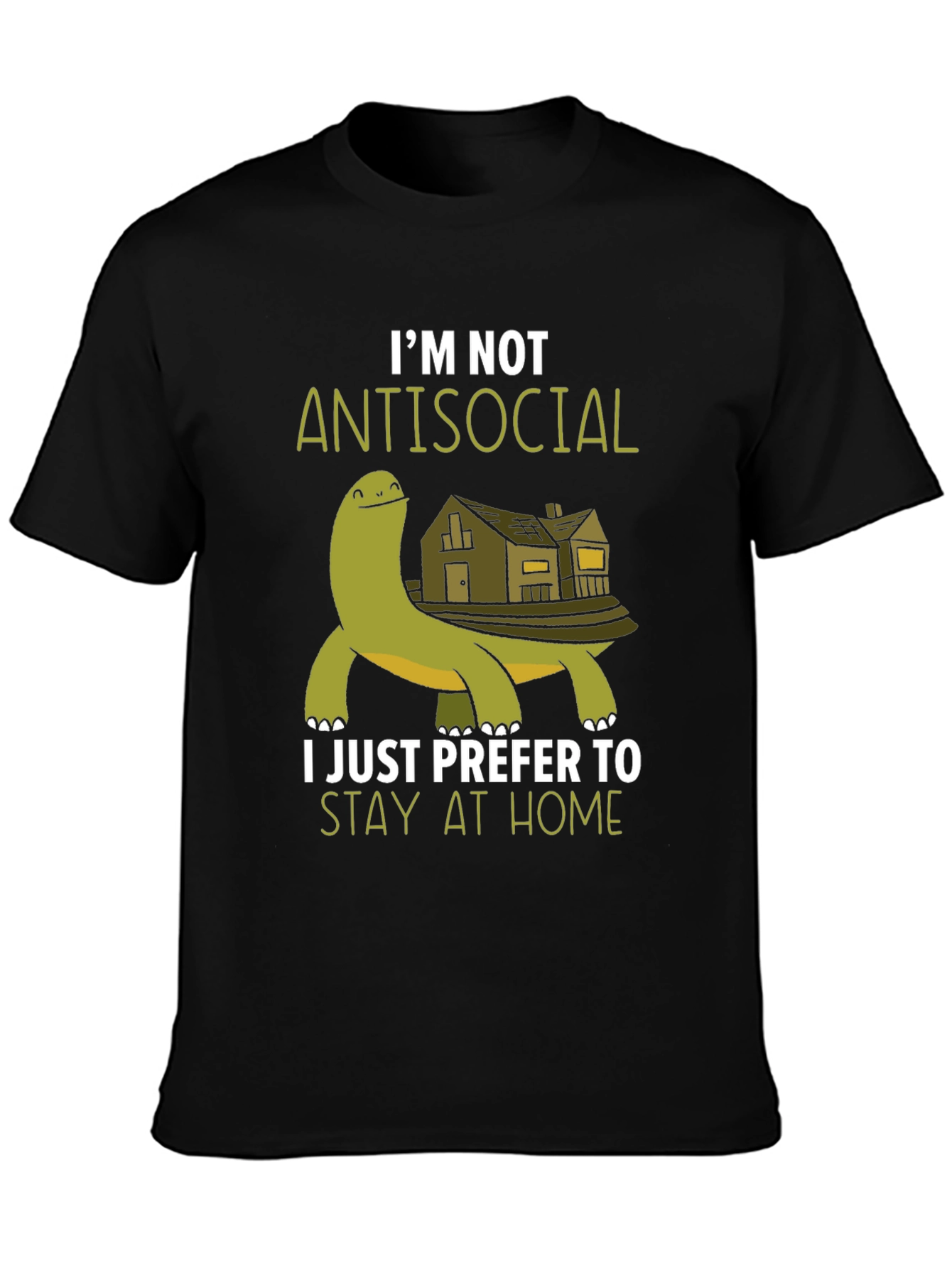 Im Not Antisocial T-Shirt - Stay Home Turtle Tee