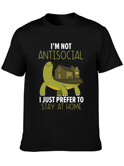 Im Not Antisocial T-Shirt - Stay Home Turtle Tee