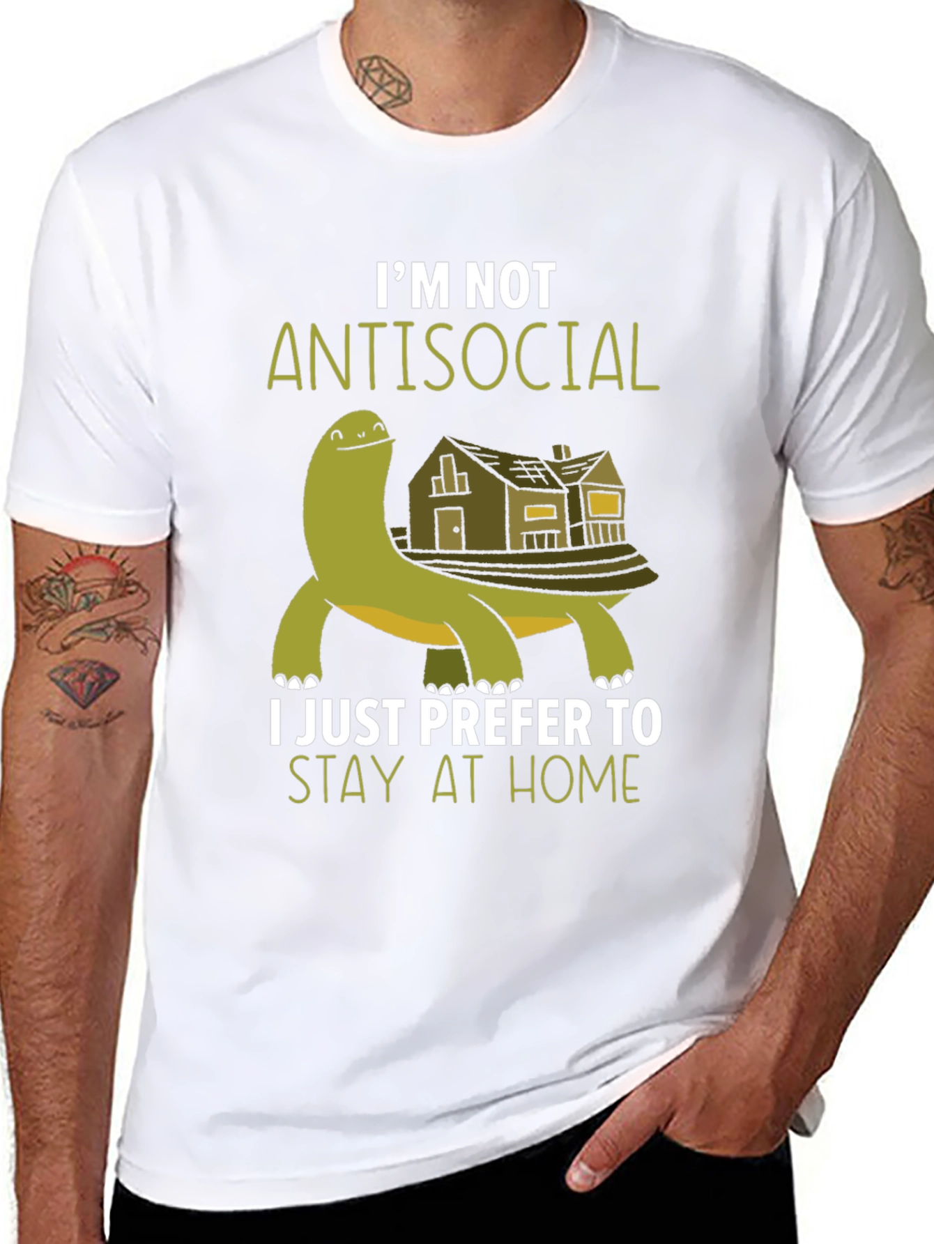 Im Not Antisocial T-Shirt - Stay Home Turtle Tee