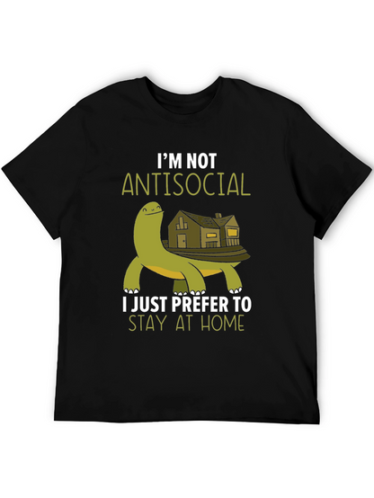 Im Not Antisocial T-Shirt - Stay Home Turtle Tee