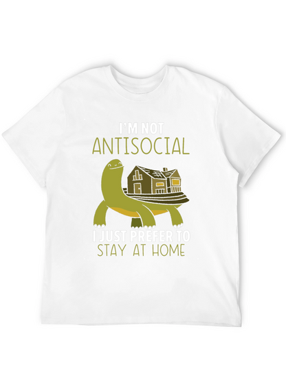 Im Not Antisocial T-Shirt - Stay Home Turtle Tee