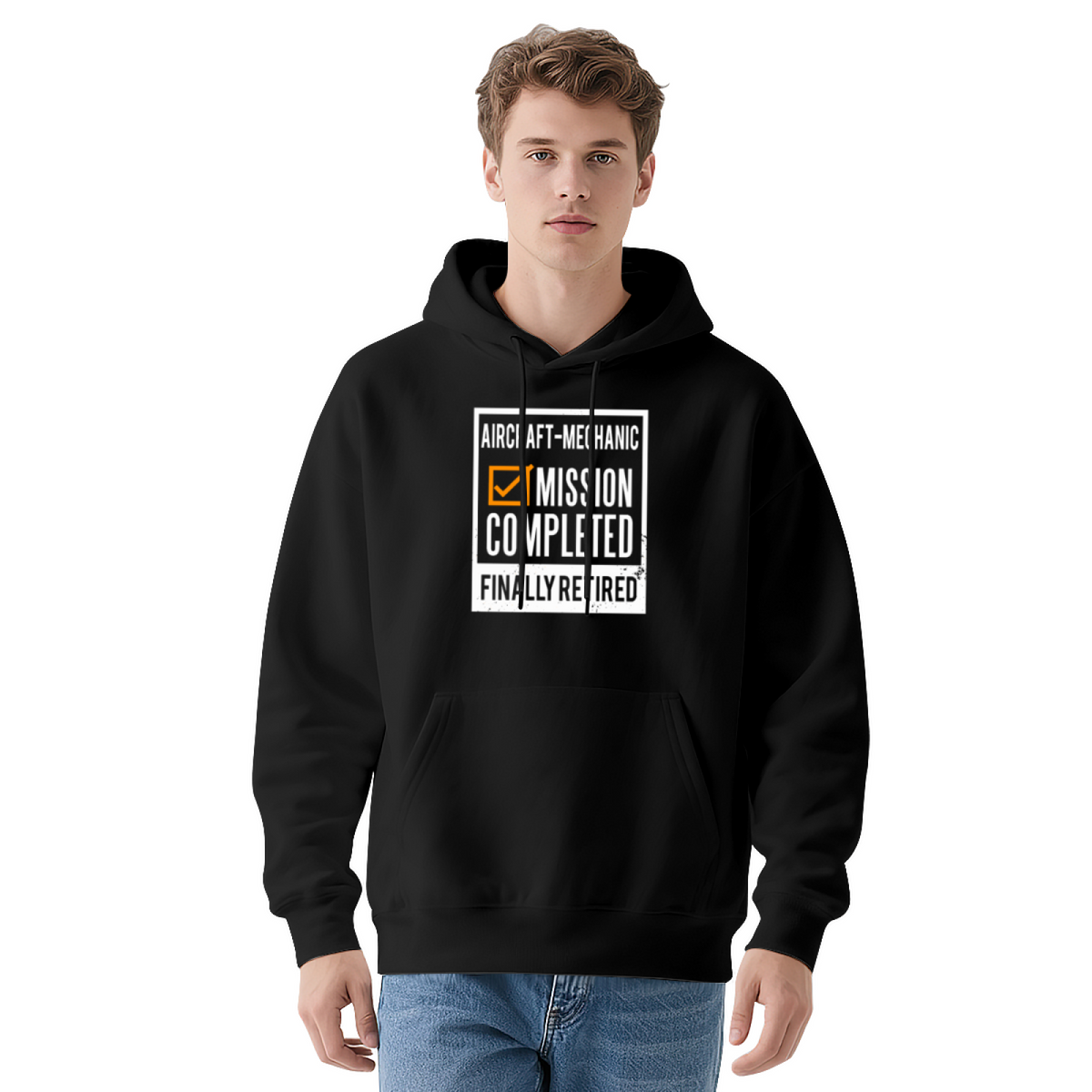 Trendy Hooded Sweatshirt - Navy Blue Hoodie