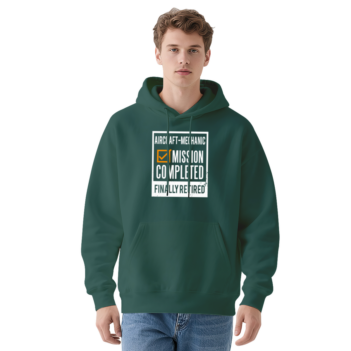 Trendy Hooded Sweatshirt - Navy Blue Hoodie
