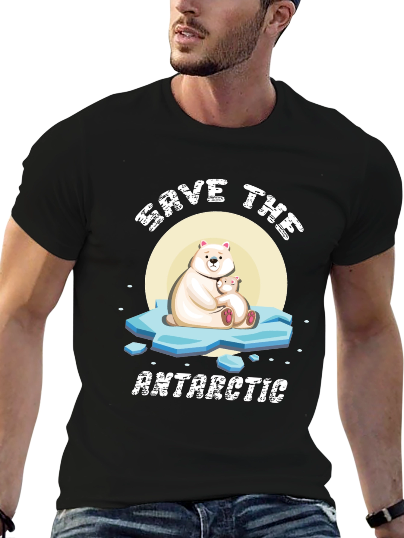 Save the Antarctic Graphic Tee - Black T-Shirt