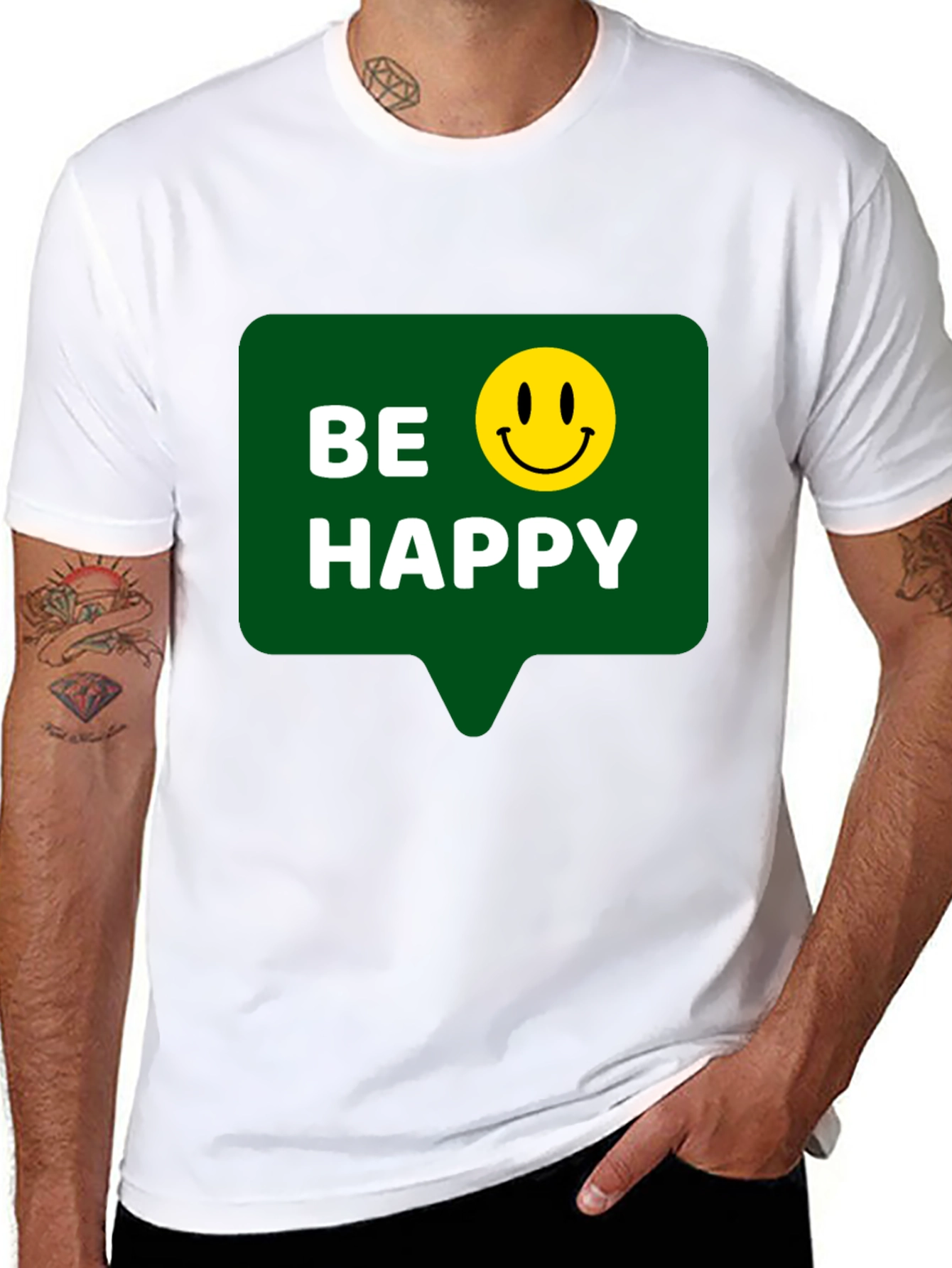 Be Happy T-Shirt - Positive Vibes - Everyday Wear