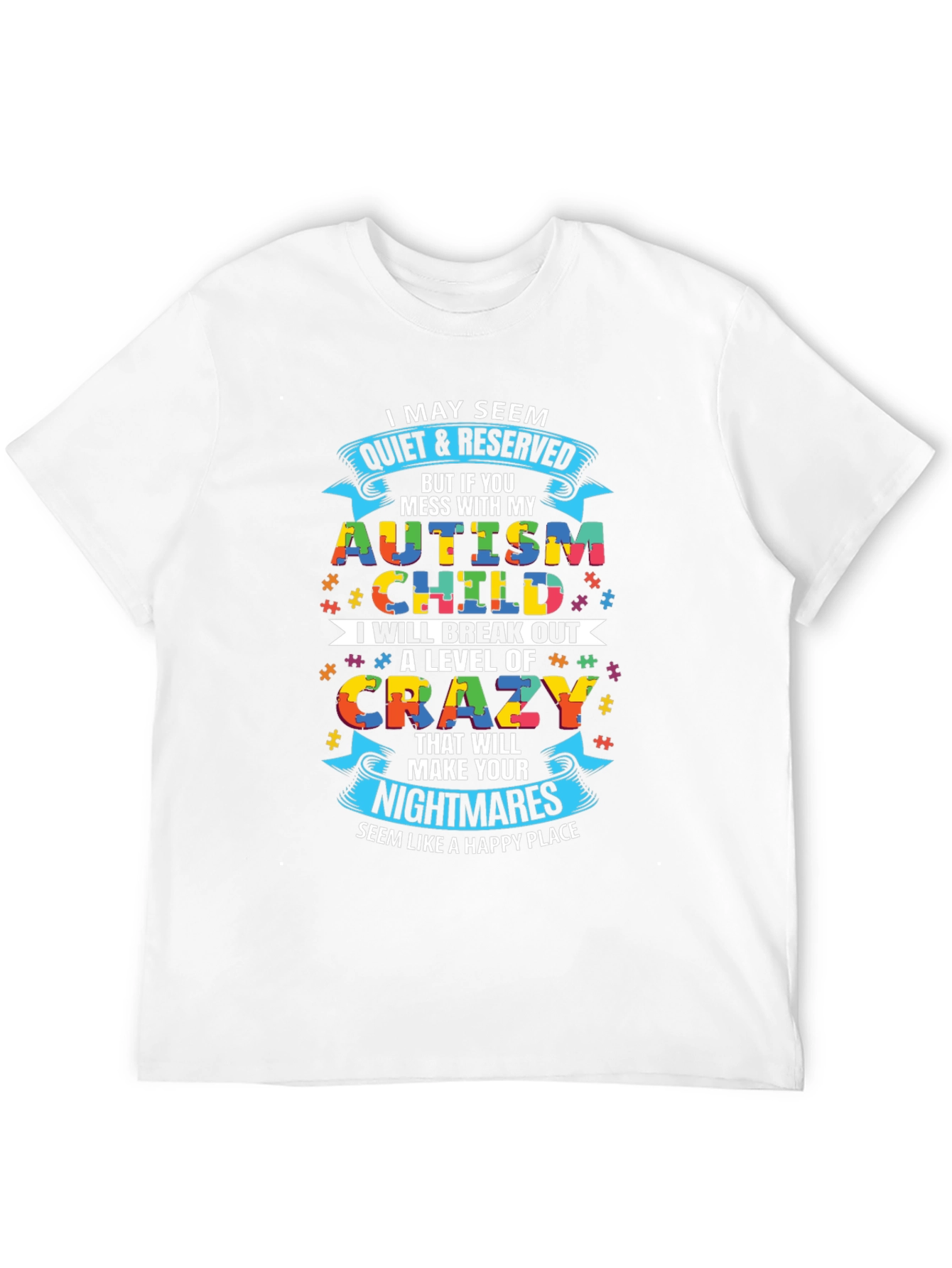 Autism Child Crazy Level Novelty T-Shirt