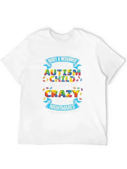 Autism Child Crazy Level Novelty T-Shirt