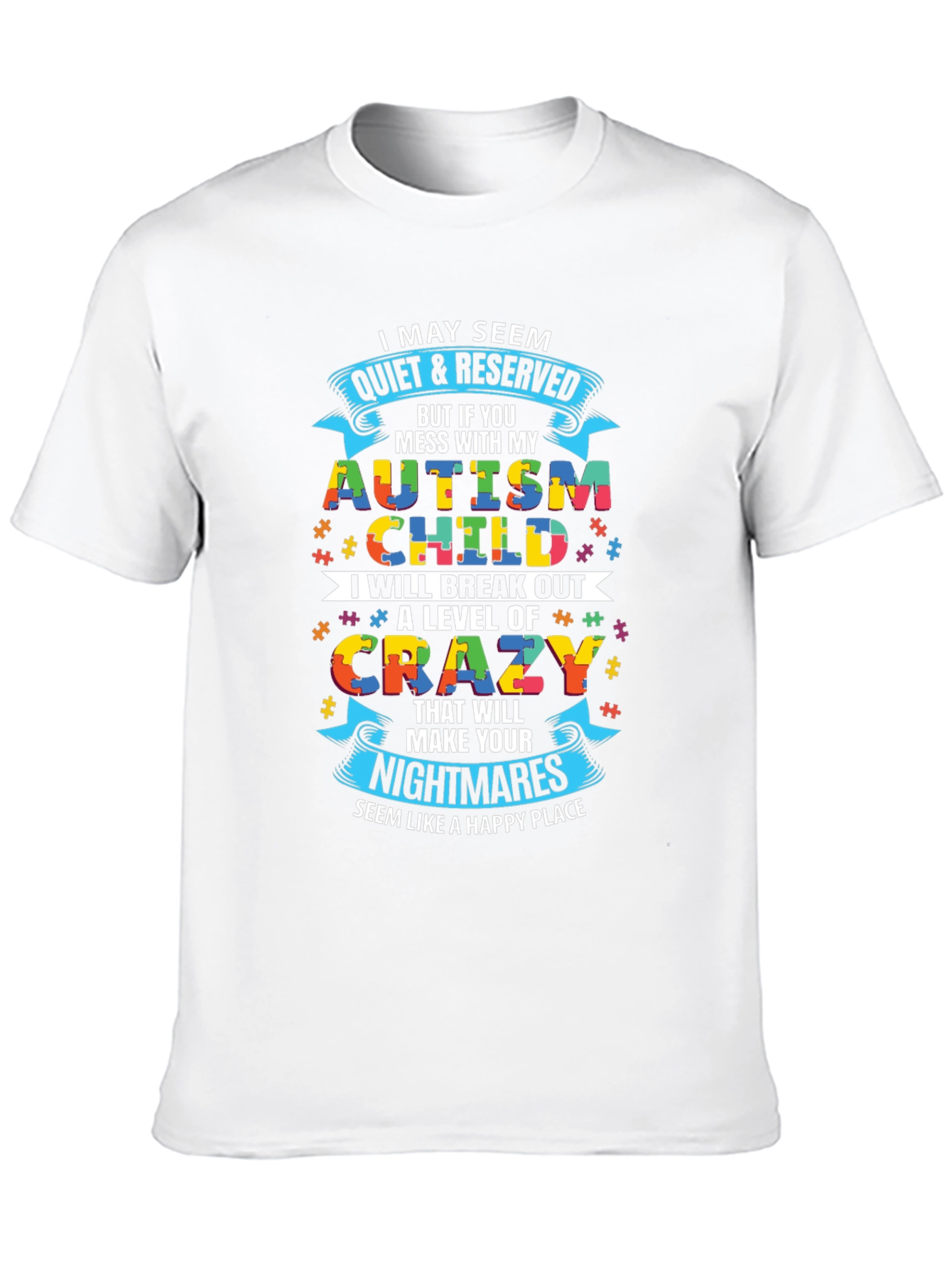 Autism Child Crazy Level Novelty T-Shirt