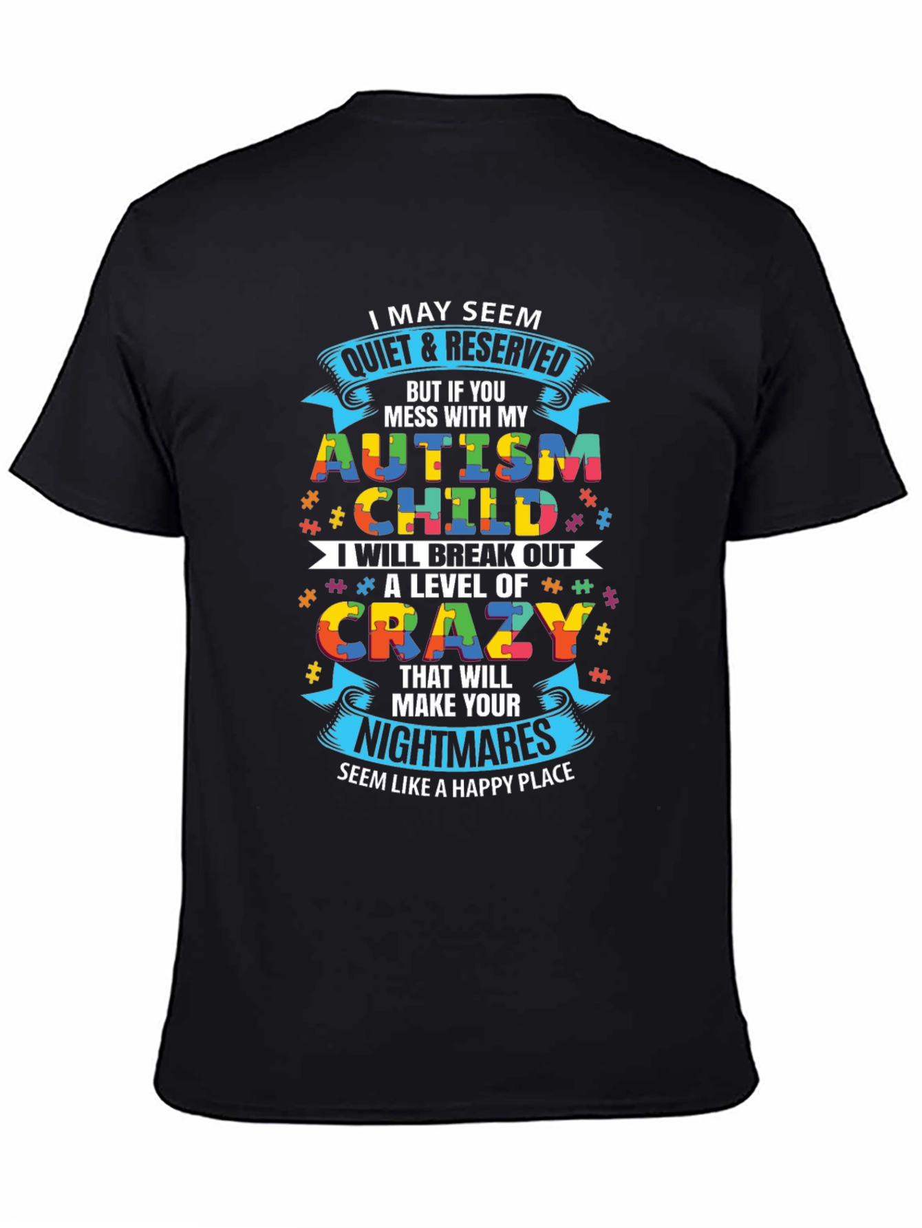 Autism Child Crazy Level Novelty T-Shirt