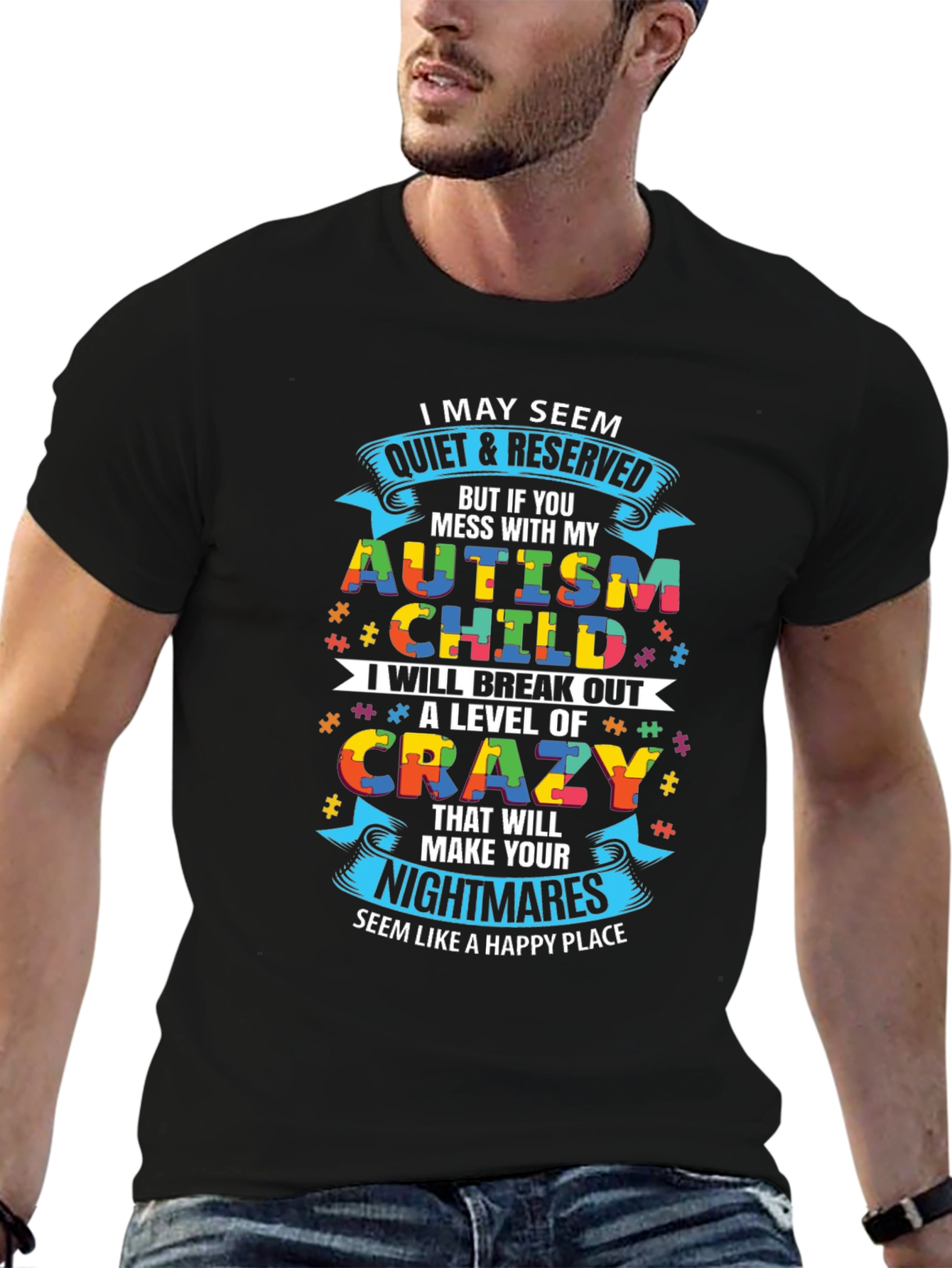 Autism Child Crazy Level Novelty T-Shirt