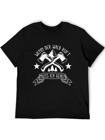 Wenn Der Wald Ruft Graphic Tee - Black