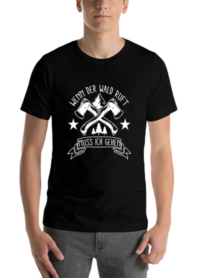 Wenn Der Wald Ruft Graphic Tee - Black