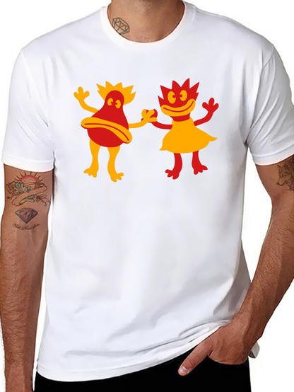 Retro Cartoon Creature Black T-Shirt