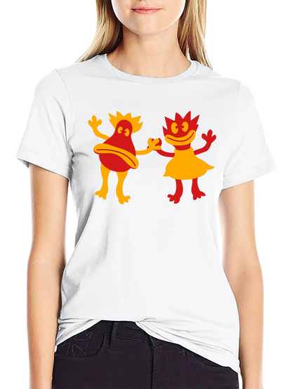 Retro Cartoon Creature Black T-Shirt