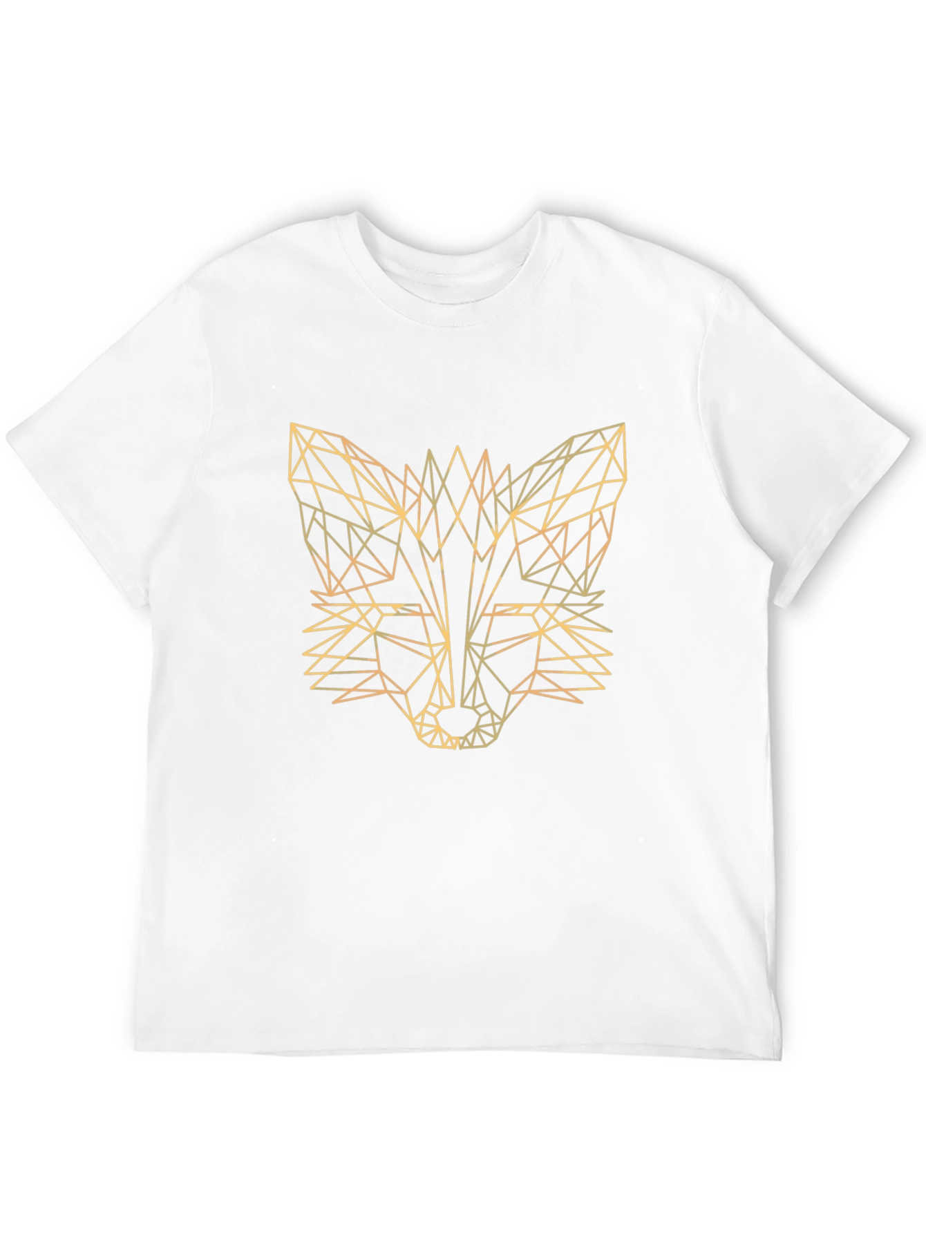 Geometric Fox Graphic Tee - Stylish Mens Black T-Shirt
