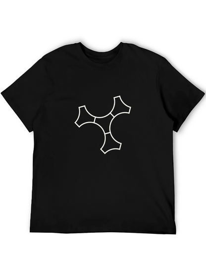 Modern Graphic Print T-Shirt - Black