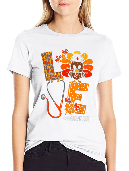 Nurse Life Turkey Thanksgiving T-Shirt