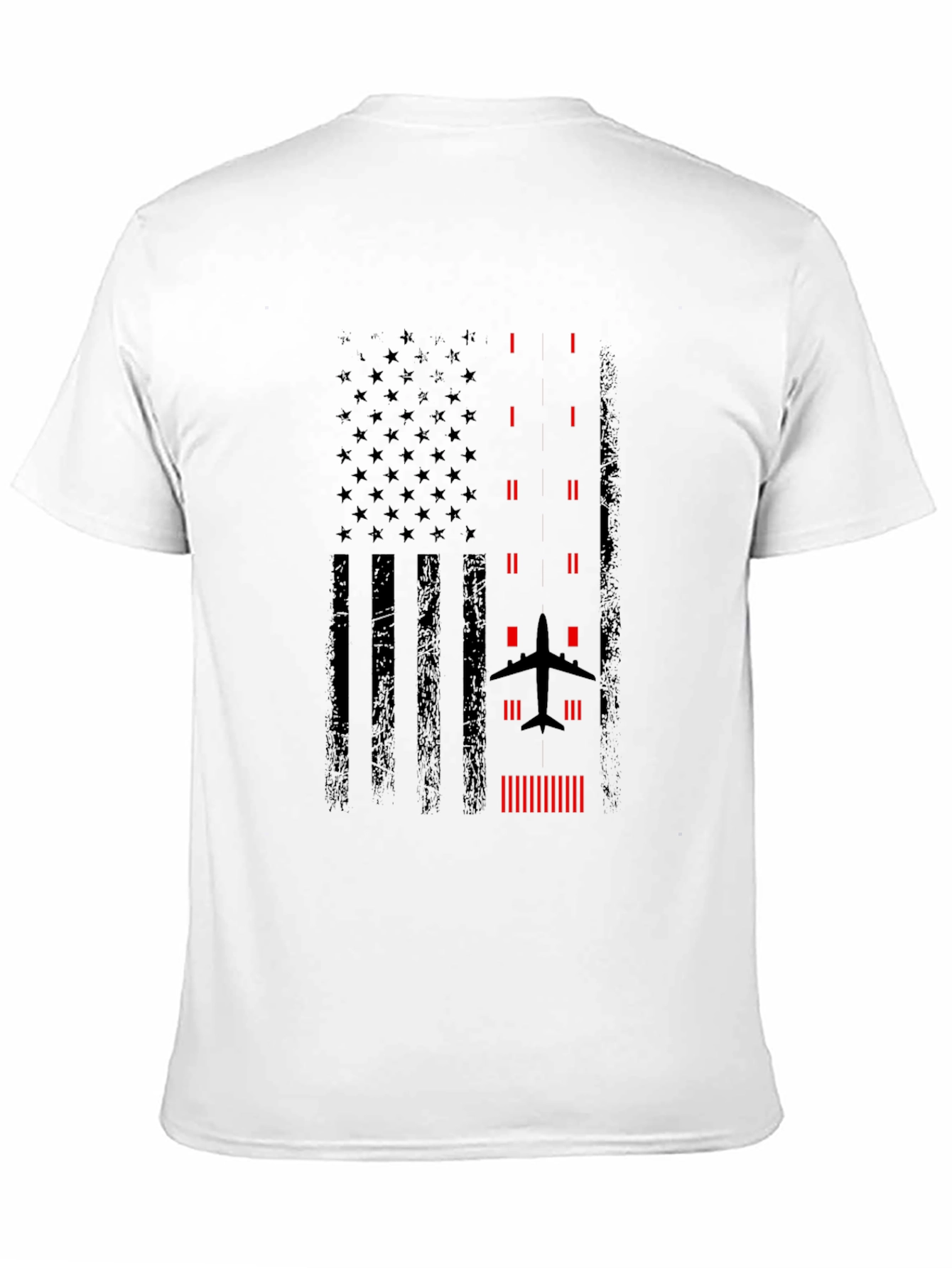 Pilot American Flag Graphic T-Shirt - Black