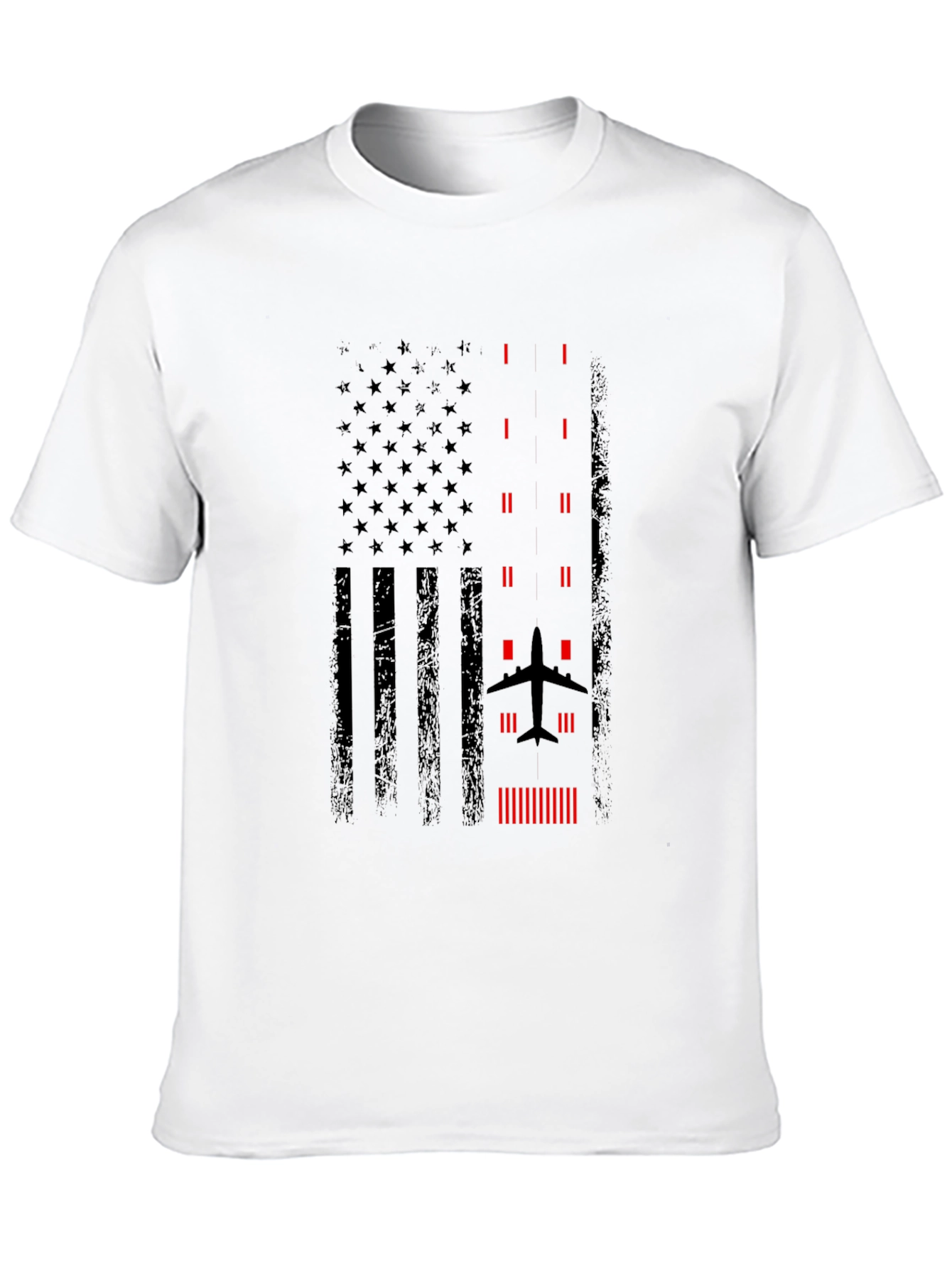 Pilot American Flag Graphic T-Shirt - Black