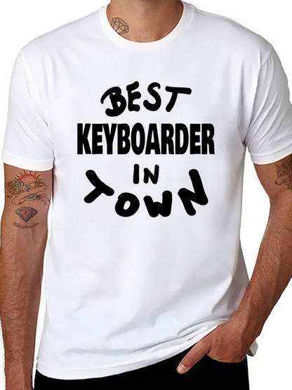 Best Keyboarder in Town Black T-Shirt