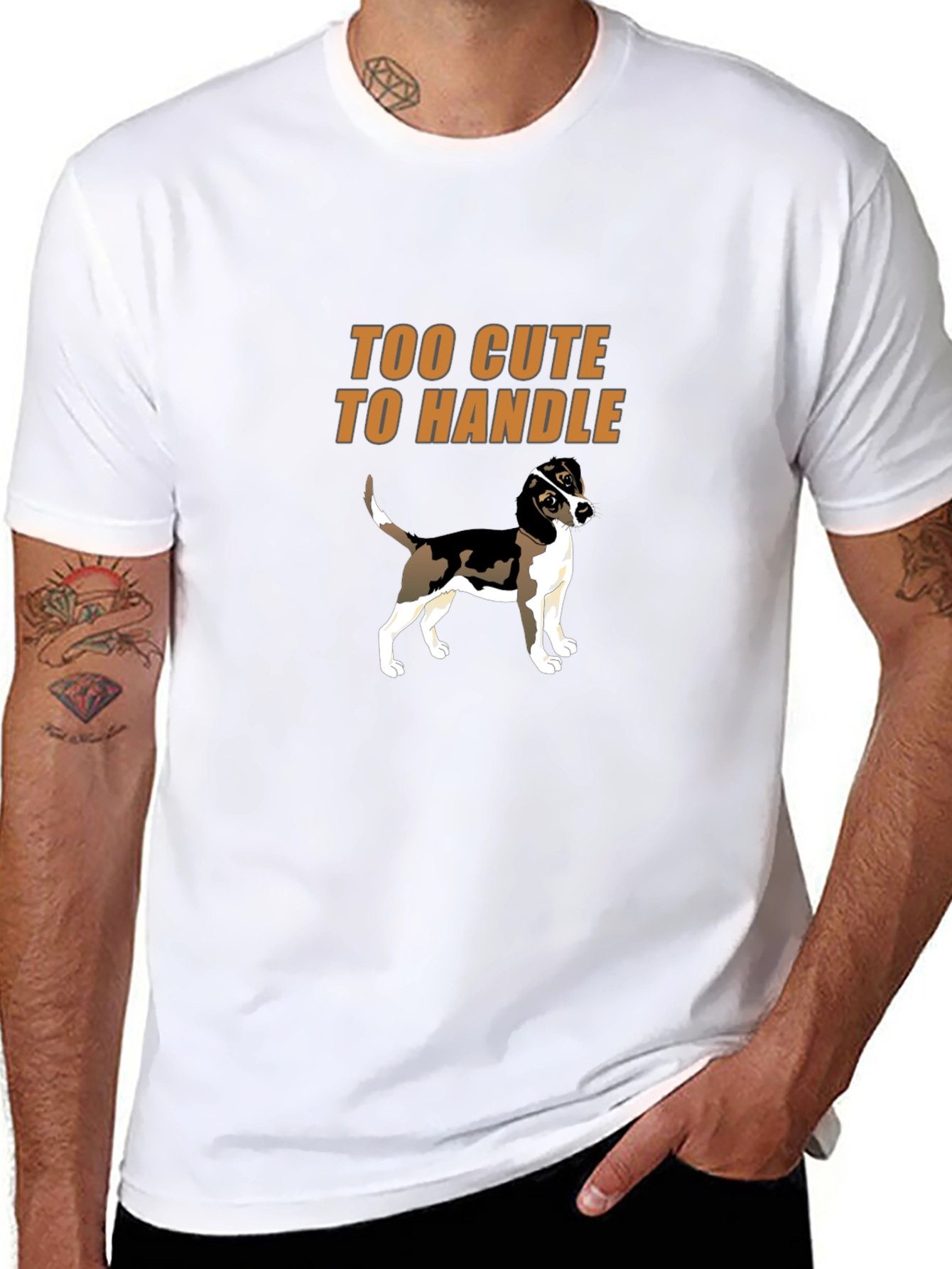 Too Cute To Handle Dog Graphic T-Shirt