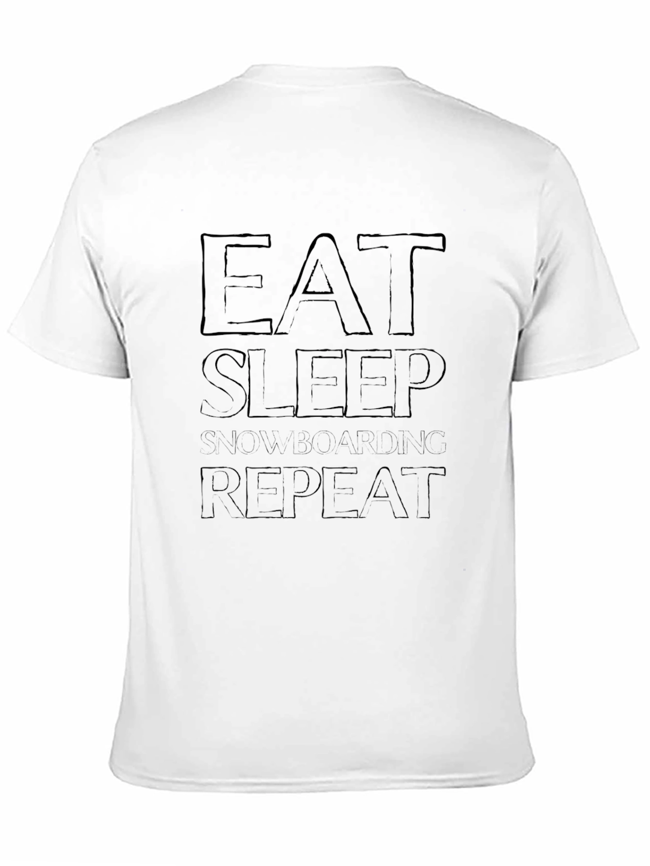 Eat Sleep Snowboarding Repeat Black Graphic Tee